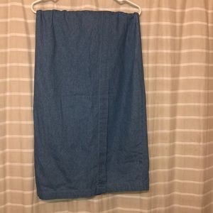 long denim skirt
